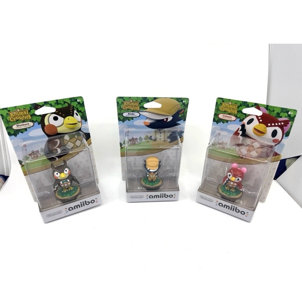 Nintendo Animal Crossing Amiibo Figures Lot of 3  Balthers Celeste - New In Box